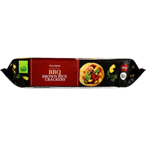 Woolworths Rice Crackers Brown Rice Bbq Carousel 4