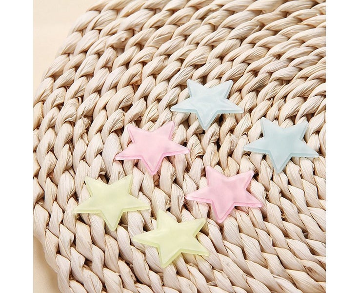 Glow In The Dark 3D Stars Wall Stickers 100Pcs Luminous Fluorescent Pl Carousel 6