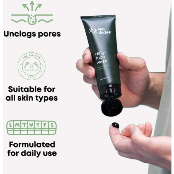 Two Dudes Facial Wash Daily With Activated Charcoal 125mL Carousel 2