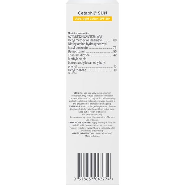 Cetaphil Sunscreen Ultra Light Lotion Spf50+ 100mL Carousel 6