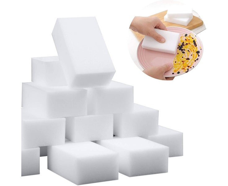100 Pack Magic Sponge Eraser Extra Thick Large and Long Lasting Melami Carousel 1