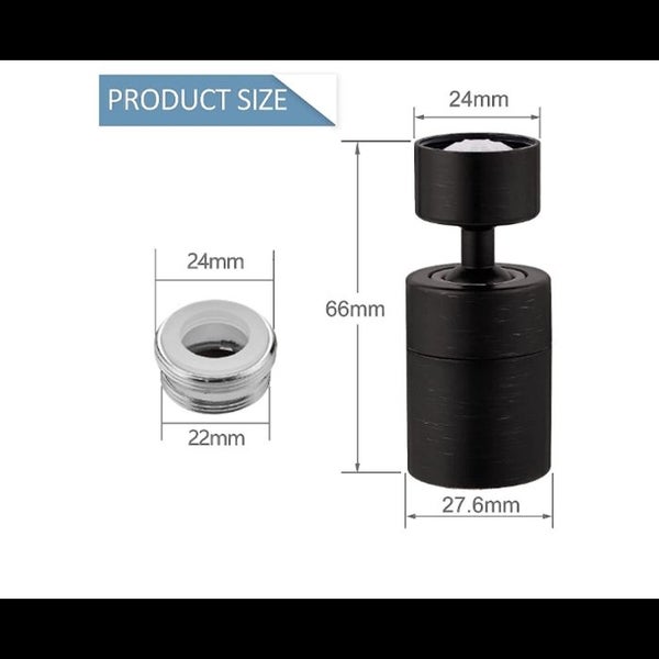 Auspicious-faucet Aerator, 360 Degree Swivel-2 Modes Adjustable Kitche Carousel 2