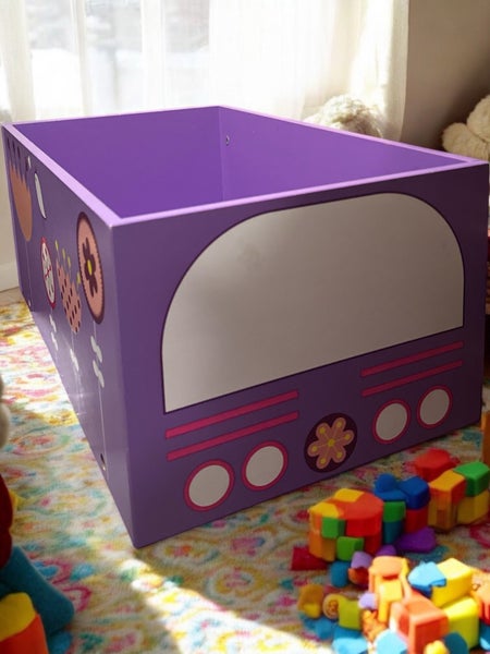 **Adorable Floral Toy Box - Perfect for a Child's Room!** Carousel 1