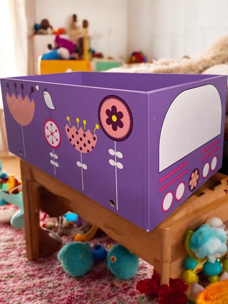 **Adorable Floral Toy Box - Perfect for a Child's Room!** Carousel 2