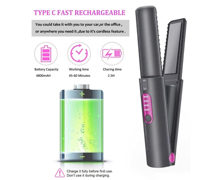 Hair Straightener Upgraded,Cordless Straightener, Portable Flat Iron for Hair Carousel 2