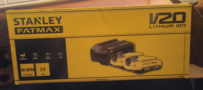stanley Fatmax V 20 - 2 x 2.0 AH Batteries and Charger Carousel 1