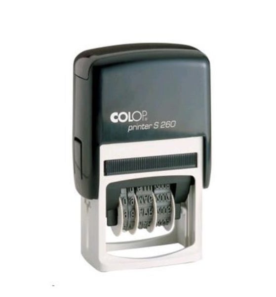COLOP Date Stamp with Custom Plate S260 24x45mm Carousel 1