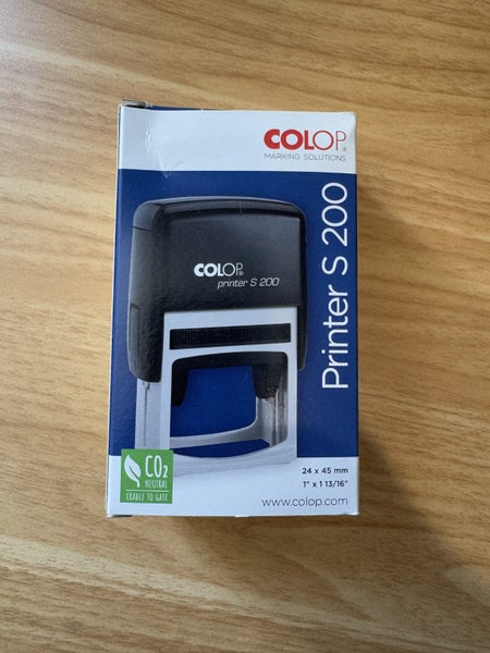 COLOP Date Stamp with Custom Plate S260 24x45mm Carousel 2