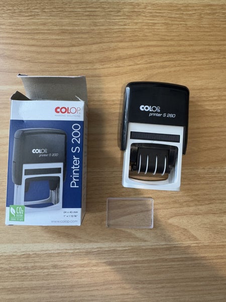 COLOP Date Stamp with Custom Plate S260 24x45mm Carousel 3