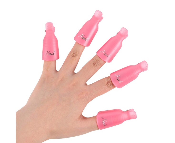 Plastic Acrylic Nail Art Polish Remover Clips UV Gel Wrap Cleaner Soak Off Ca Carousel 1