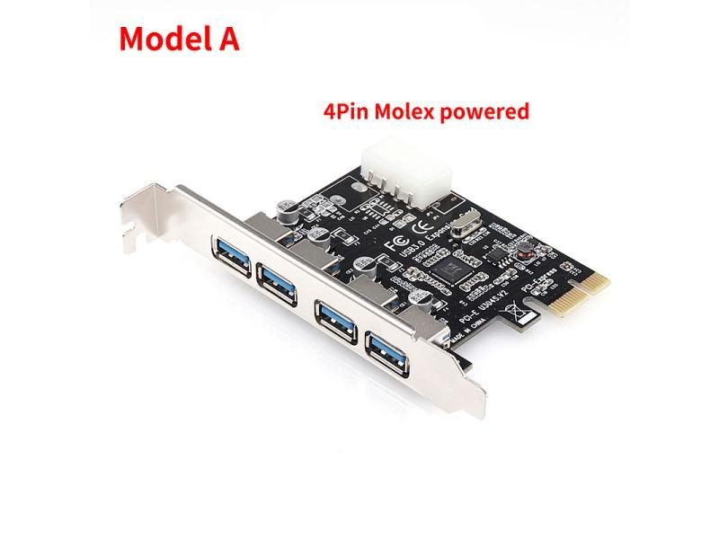 4 Port USB 3.0 PCI-e Expansion Card PCI Express PCIe USB 3.0 Hub Adapter 4-port Carousel 1