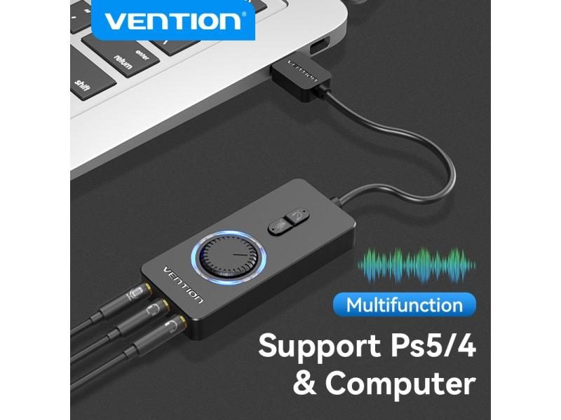 Vention USB External Sound Card USB To 3.5mm Audio Adapter USB To Earphone Carousel 2
