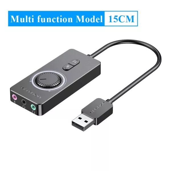 Vention USB External Sound Card USB To 3.5mm Audio Adapter USB To Earphone Carousel 1