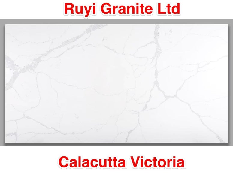 Kitchen Engineered Stone Benchtop - Calacutta Victoria & Victoria Gold Carousel 1