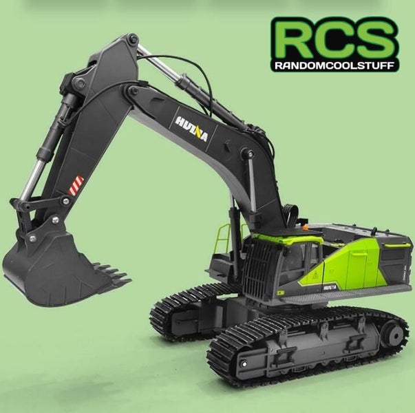 Huina RC Excavator 1593 . 1/14 scale. Alloy Bucket. Carousel 1