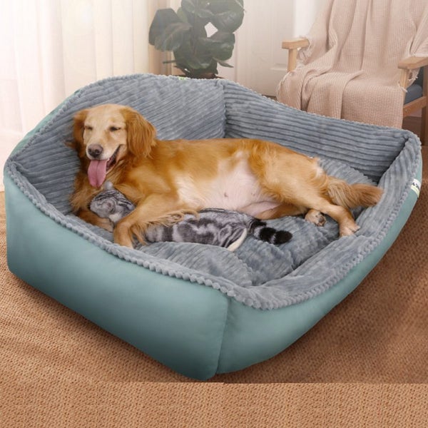 120CM High back bolster comfort Pet Dog Bed Super Thick Warm Carousel 1