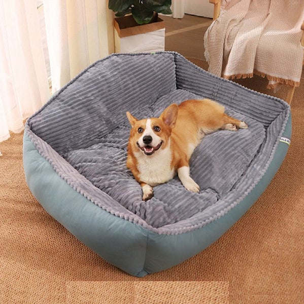120CM High back bolster comfort Pet Dog Bed Super Thick Warm Carousel 2