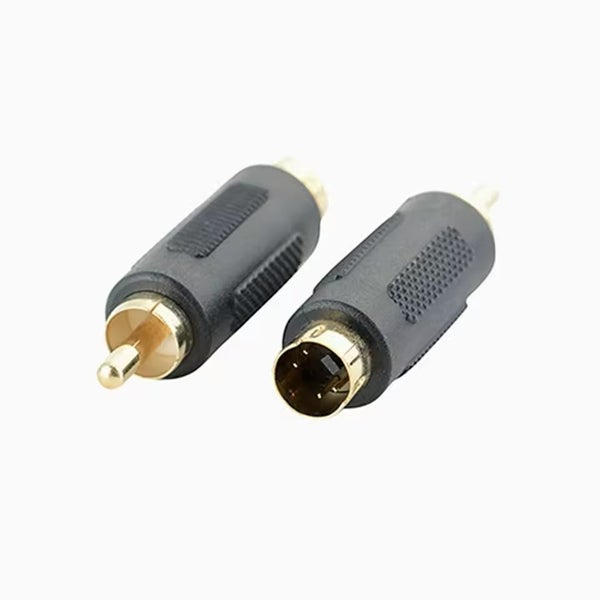 RCA Male Composite to 4 pin S-Video svideo male Adapter Carousel 1