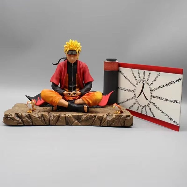 16cm Uzumaki Naruto Action Figurine Sit In Meditation Posture Statue Decor Carousel 2