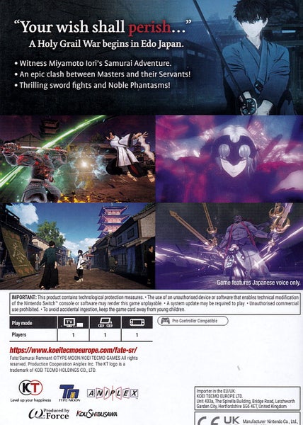 Fate/Samurai Remnant Switch Carousel 2