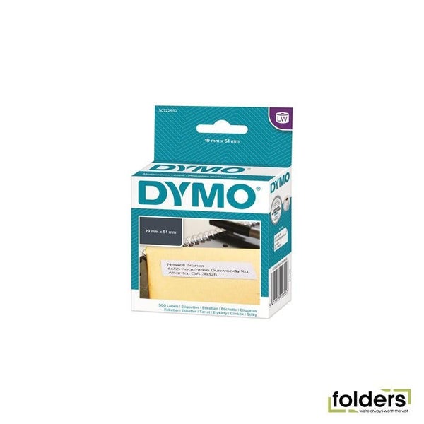 DYMO LabelWriter Multi Purpose Labels 19x51mm Carousel 1