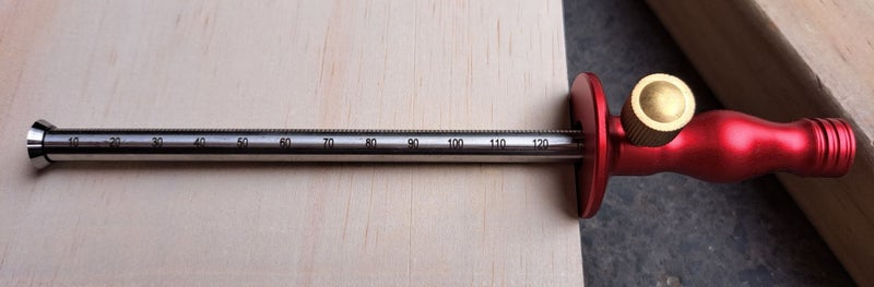 FORTUM Marking Gauge Tool, 0-130mm, Aluminum Carousel 5