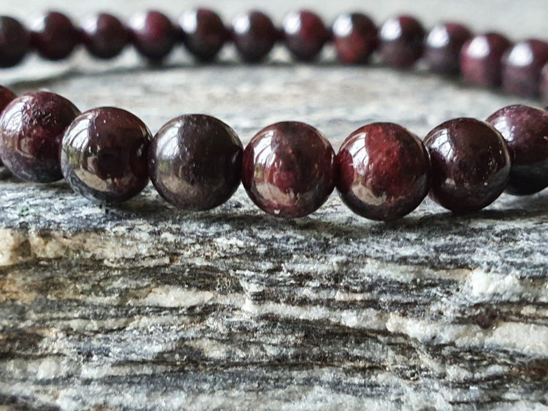 GARNET BEADED BRACELET HEALTH PASSION & JOY (NZ MADE) Carousel 2