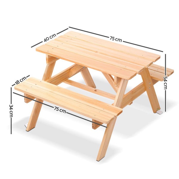 Picnic Table Set With Umbrella Kids Play Table & Chair Sets Keezi Kids Carousel 2