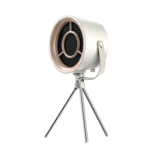 Elosung White Retro Style Desktop Air Purifier With Tripod Stand Carousel 1