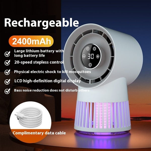 Elosung Rechargeable Mosquito Killer Lamp With Fan 2400Mah Battery Carousel 2