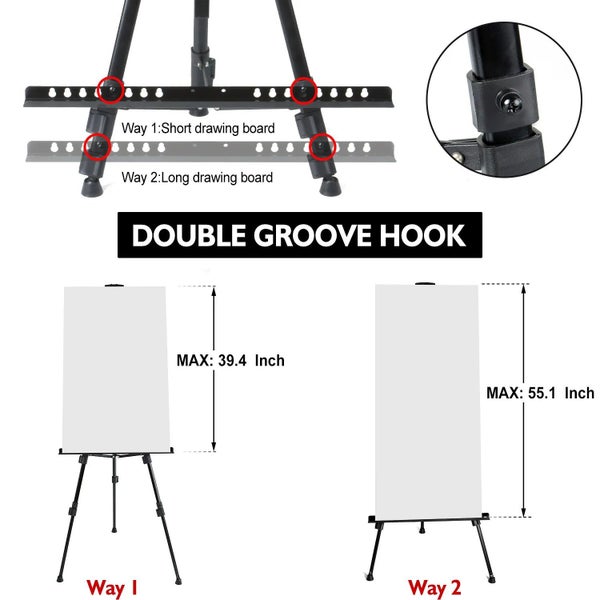 Aluminum Alloy Easel – Folding Telescopic Display & Sketch Stand64267252758529113