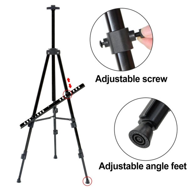 Aluminum Alloy Easel – Folding Telescopic Display & Sketch Stand64732468210819114