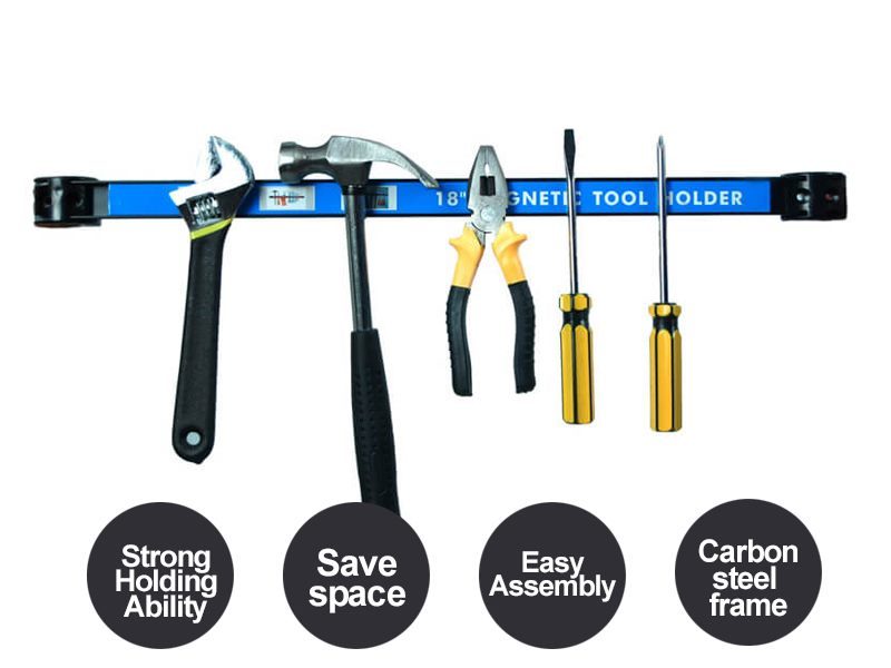 Magnetic Tool Holder Racks Metal Tool Organizer Bar Heavy Duty 35cm LONG 2.4cmW Carousel 1