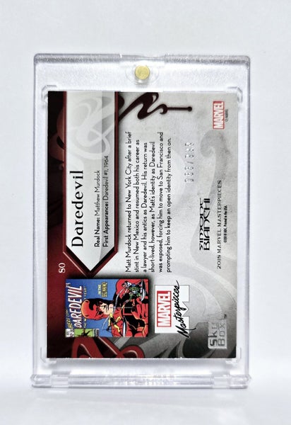 *** DAREDEVIL!! 2018 MARVEL MASTERPIECES BASE SILVER FOIL CARD *** Carousel 2