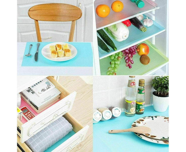 4X Refrigerator Pad Mats Shelf Refrigerator Liners Fridge Waterproof Drawer Carousel 8