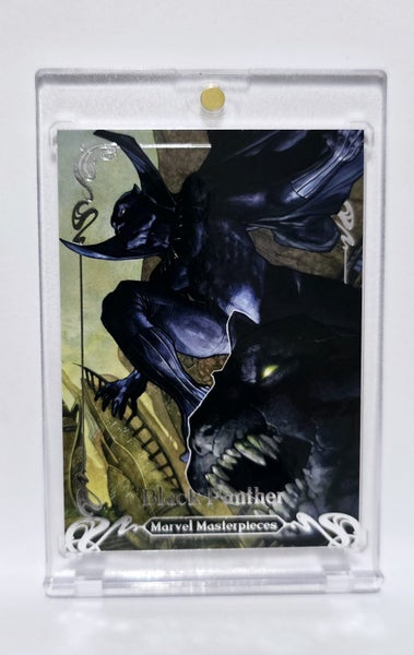 *** BLACK PANTHER !! 2018 MARVEL MASTERPIECES BASE SILVER FOIL CARD *** Carousel 1