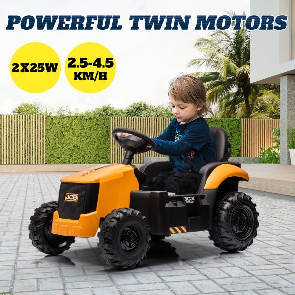 Kids RC Electric Car Toy Ride On Tractor Childrens Parental Remote Control 12V Carousel 2