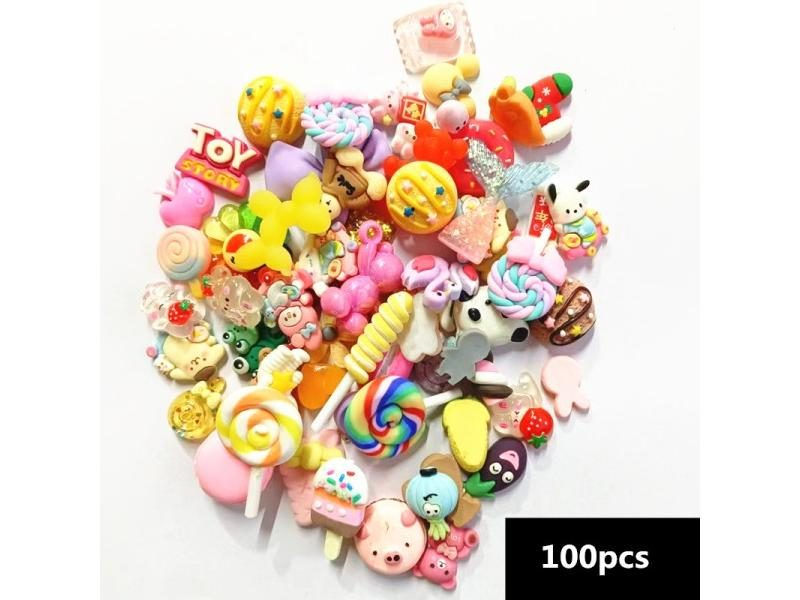 20 - 100Pcs Cartoon Resin Miniatures For DIY Crafts Carousel 1
