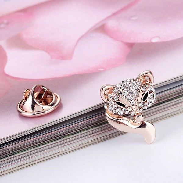 L'Petite Lapel Pins - Single Pin - Sparkly, Crystal, Pave, Quartz, Fox, Tulip... Carousel 2