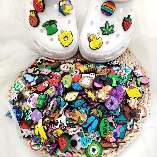 Mixed 30Pcs Random Cartoon PVC Shoes Cute Charms Decor For Clog And Holey Gift Carousel 1