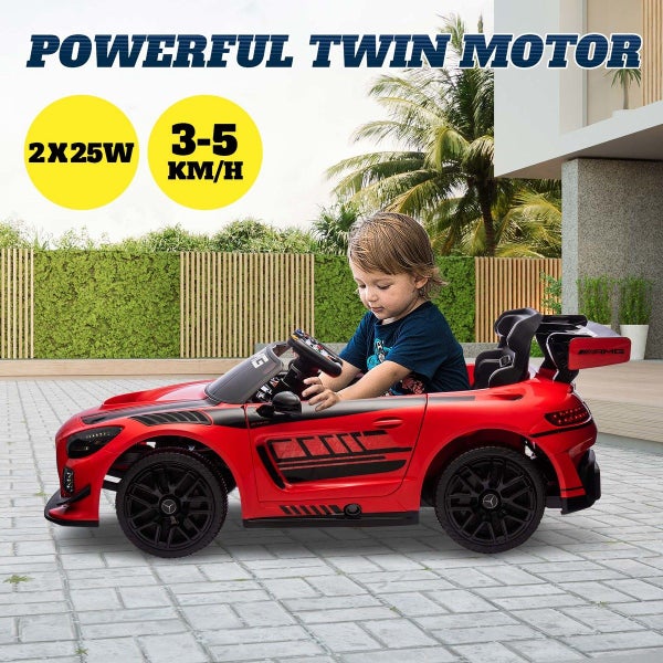 Kids Ride On Car Mercedes Benz Licensed AMG GT3 Electric Vehicle Toy Dual Motor Carousel 2