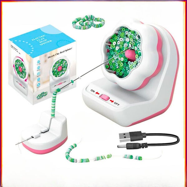 ELECTRIC BEAD SPINNER KIT Automatic Bead Threader Bracelet DIY Jewelry Making Carousel 1