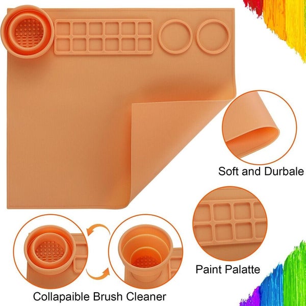 1x 17"x15" Large Silicone Craft Mat Nonstick Sheet for Painting Art Clay DIY ... Carousel 2