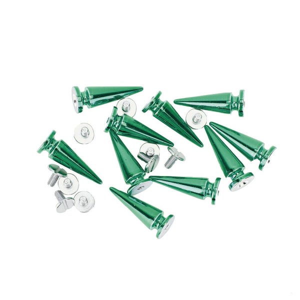 10 Sets 10x26MM Cone Spikes Punk Rivets Stud Screw Back Spikes for Leather_Bags Carousel 19