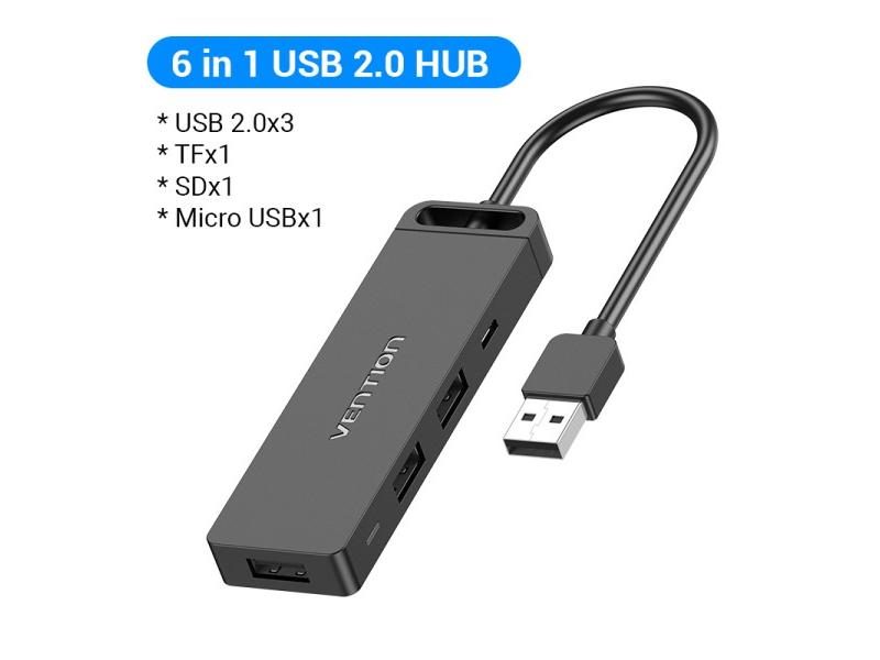 Vention USB C HUB 4 Ports USB Type C To USB Splitter With Micro Charge Power Carousel 1