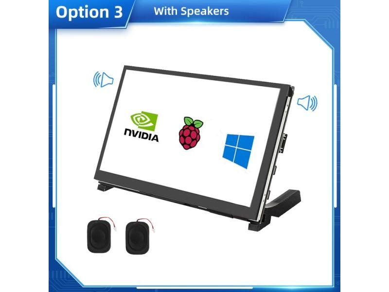 Raspberry Pi 5 7 Inch Touch Screen IPS 1024x600 HD LCD HDMI-compatible Display Carousel 1