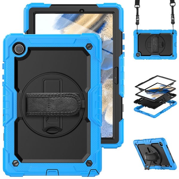 Samsung Galaxy Tab A8 10.5 inch 2021 Hand Strap Stand Case lightBlueBlack Carousel 1