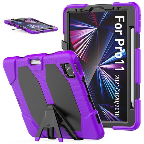 iPad Pro 11 inch (4th/3rd/2nd/1st Gen) Drop-Proof Tablet Case-Purple Carousel 1