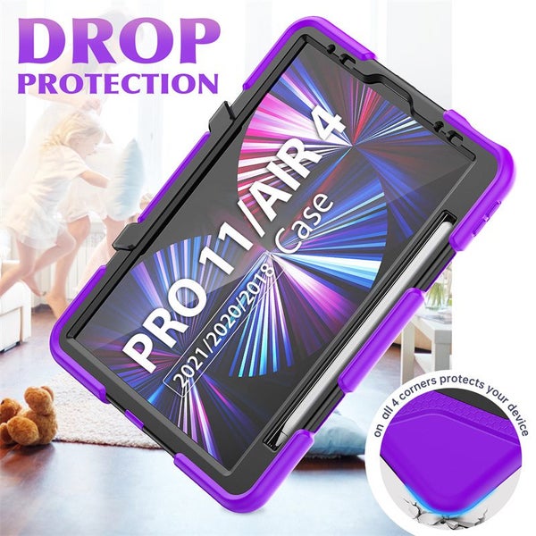 iPad Pro 11 inch (4th/3rd/2nd/1st Gen) Drop-Proof Tablet Case-Purple Carousel 7