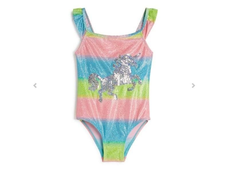 Unicorn Children Swimwear Rainbow Print Girls One Piece Children Swimsuits Carousel 1